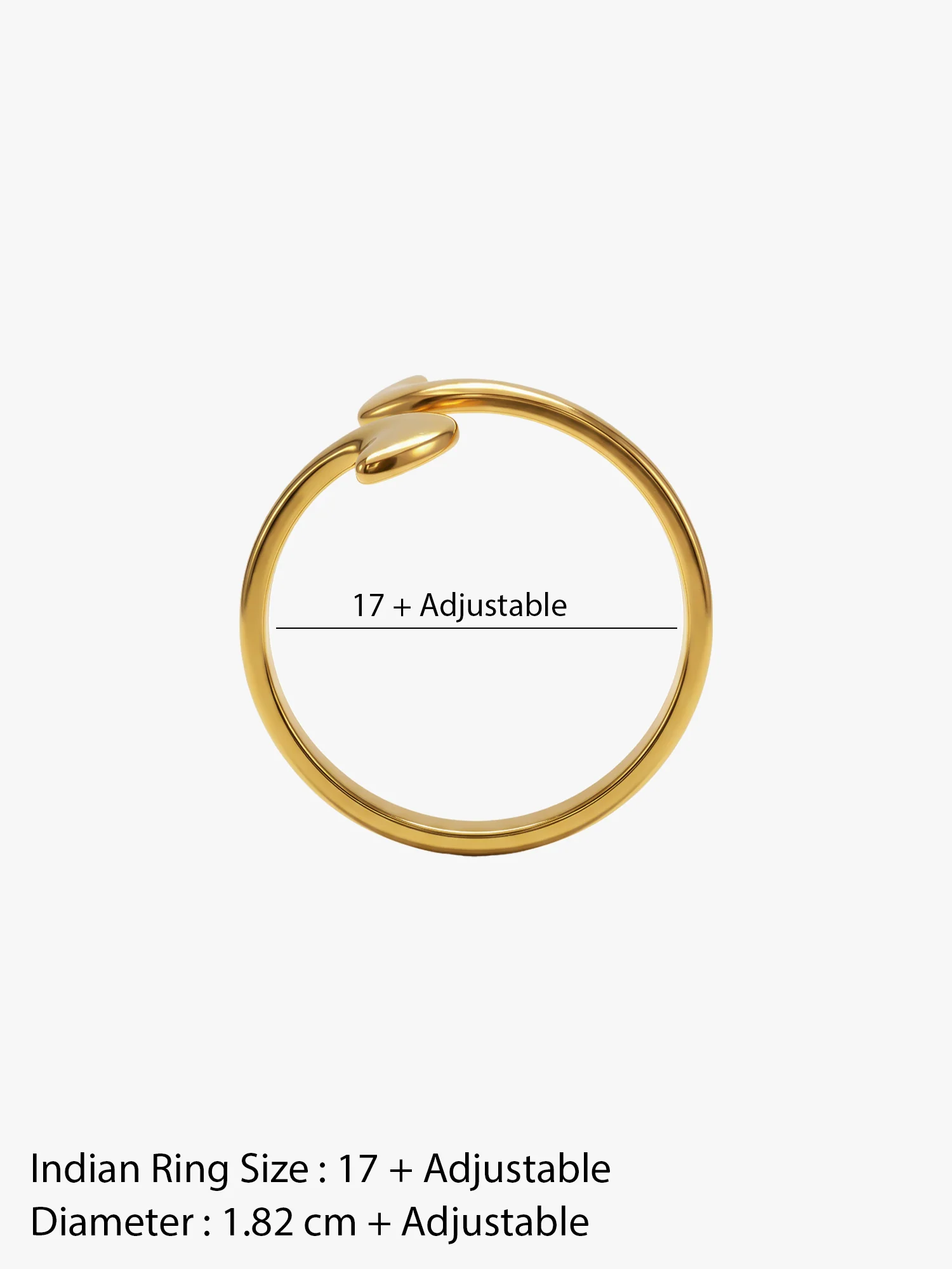 Sharp Curve Energy Gold Plated Ring (Size 17) - Image 6