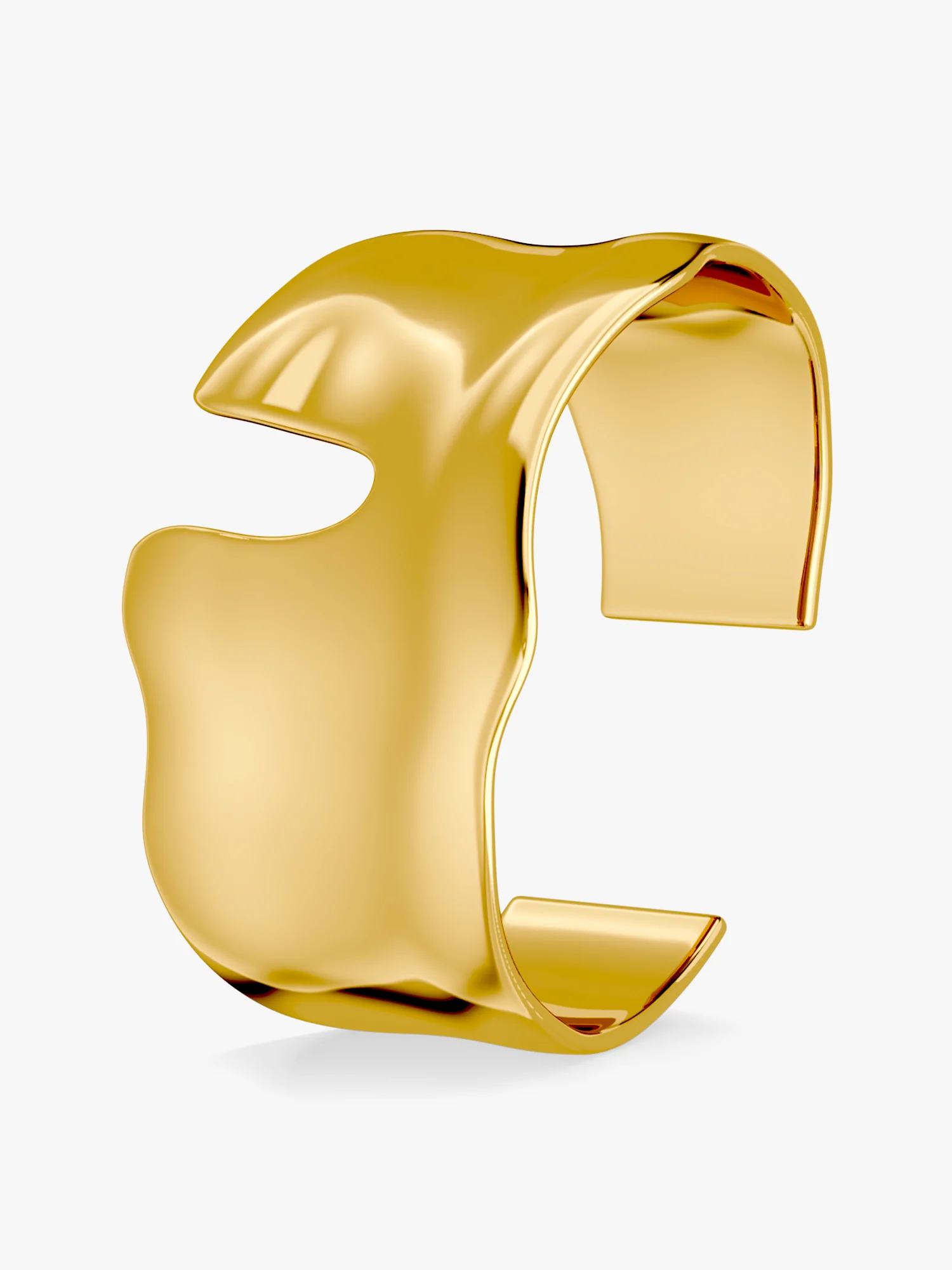Sharp Mood Gold Plated Cuff Bracelet - Image 4