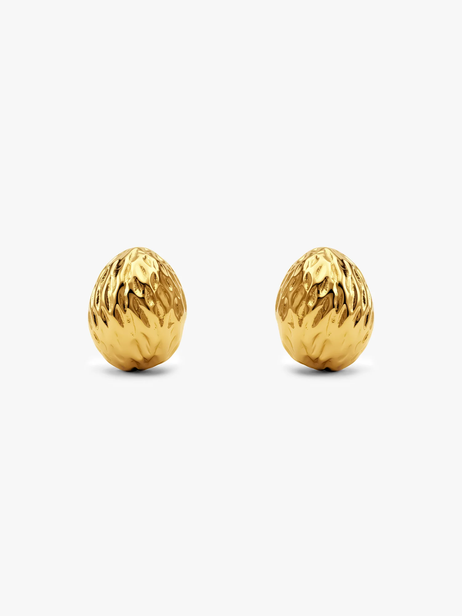 Shell Core Gold Plated J Stud Earrings