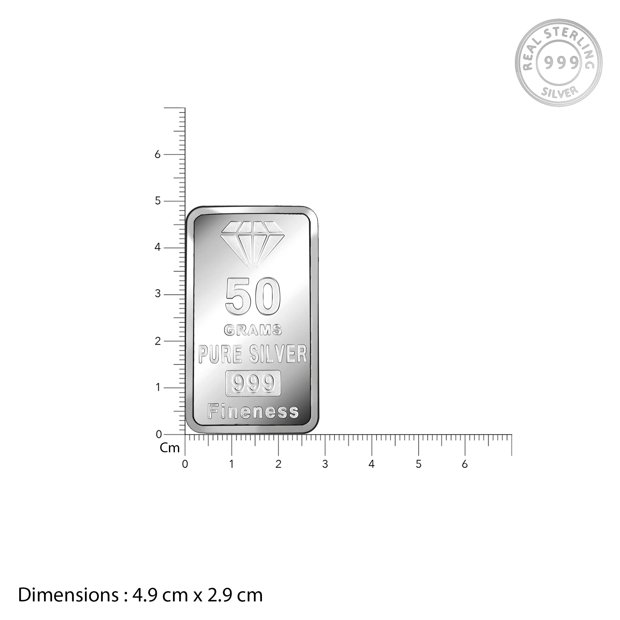 999 Silver Bar  - 50g - Image 4