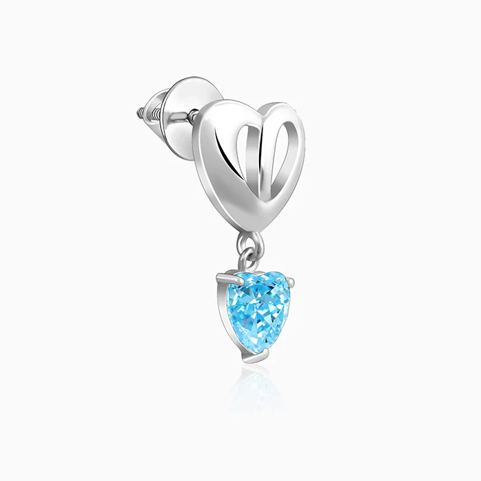 Silver Adore Love Earrings - Image 4