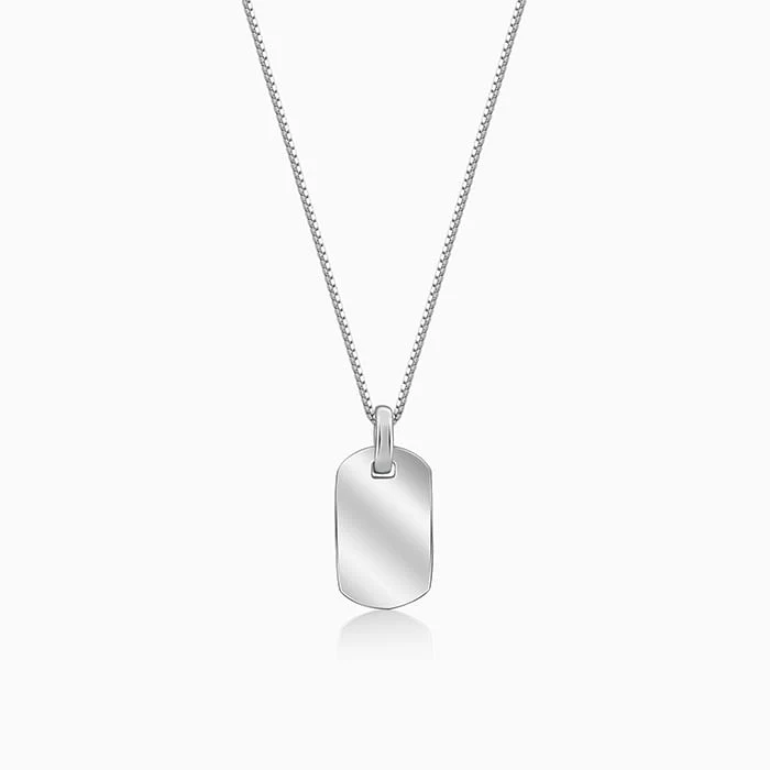 Silver Aegis Amulet Pendant with Box Chain For Him