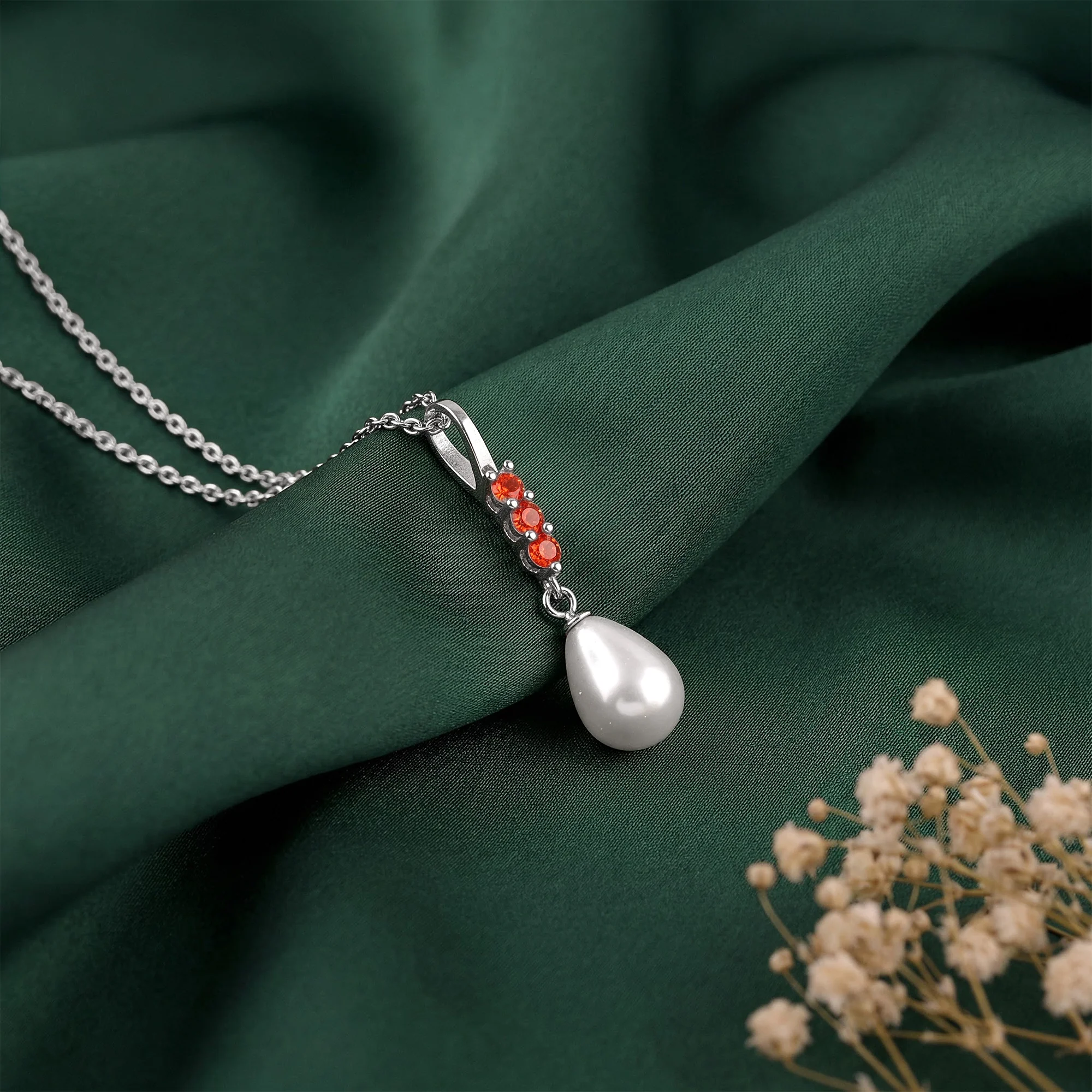 Silver Althea Pendant With Link Chain - Image 2