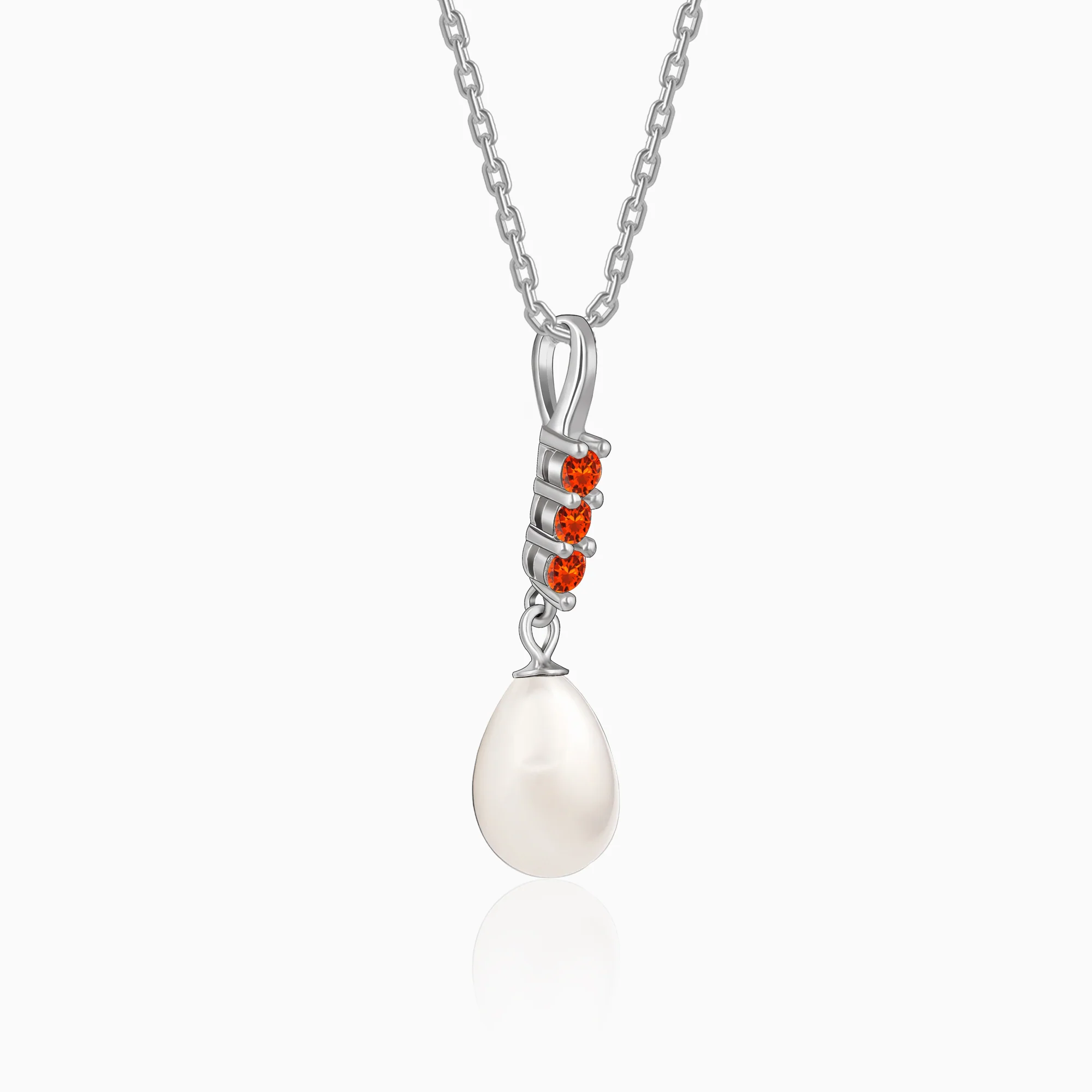 Silver Althea Pendant With Link Chain - Image 4