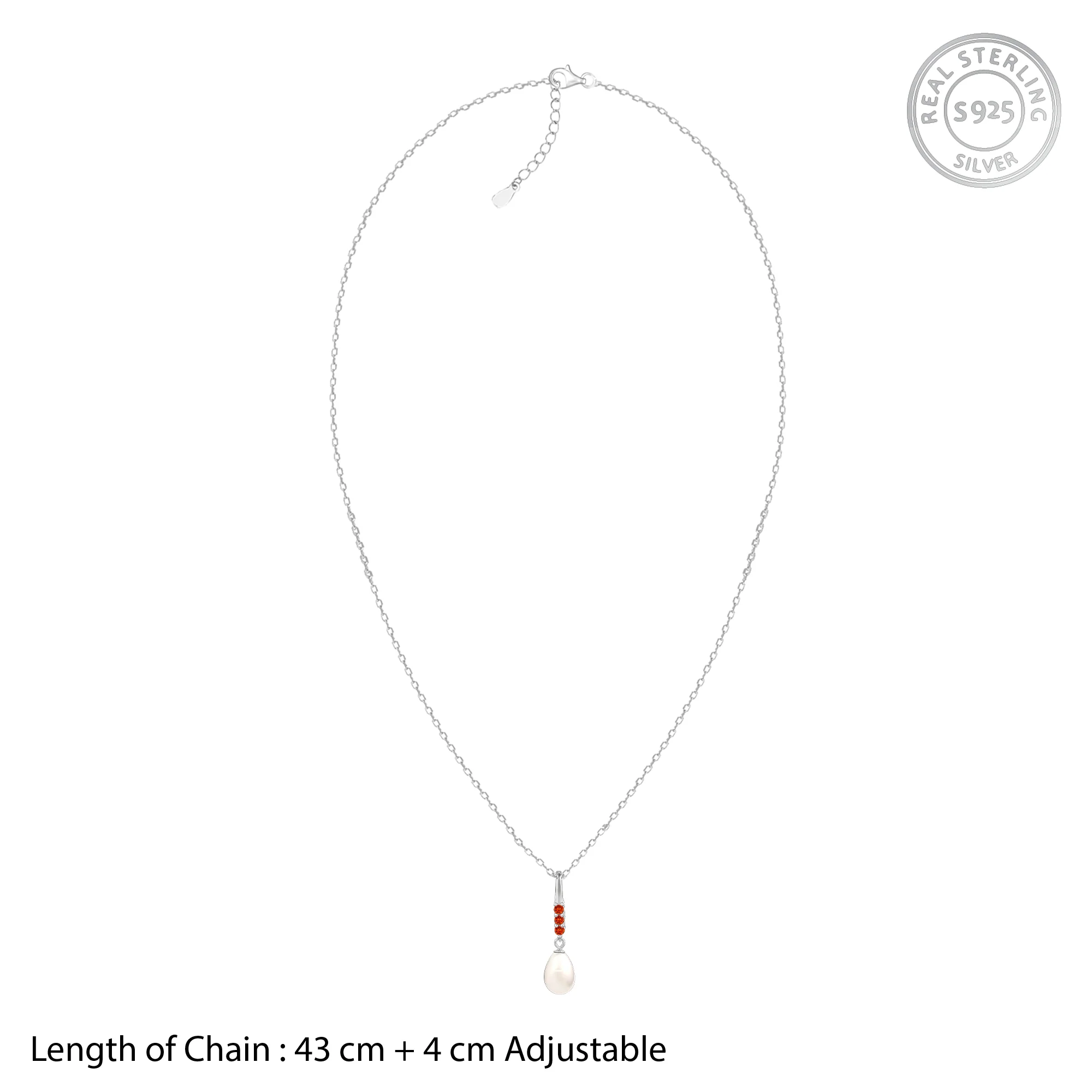 Silver Althea Pendant With Link Chain - Image 6