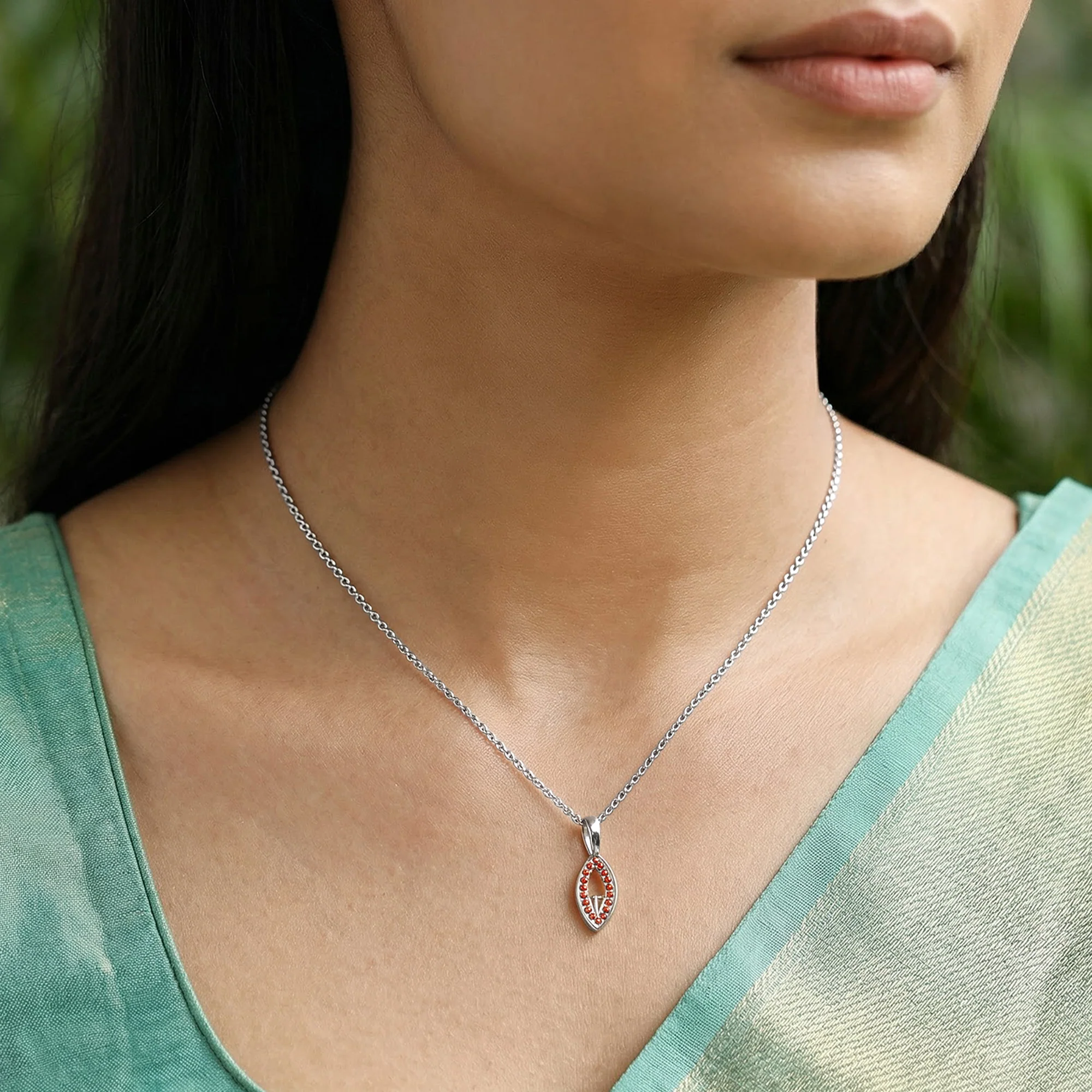 Silver Anahita Pendant With Link Chain - Image 3
