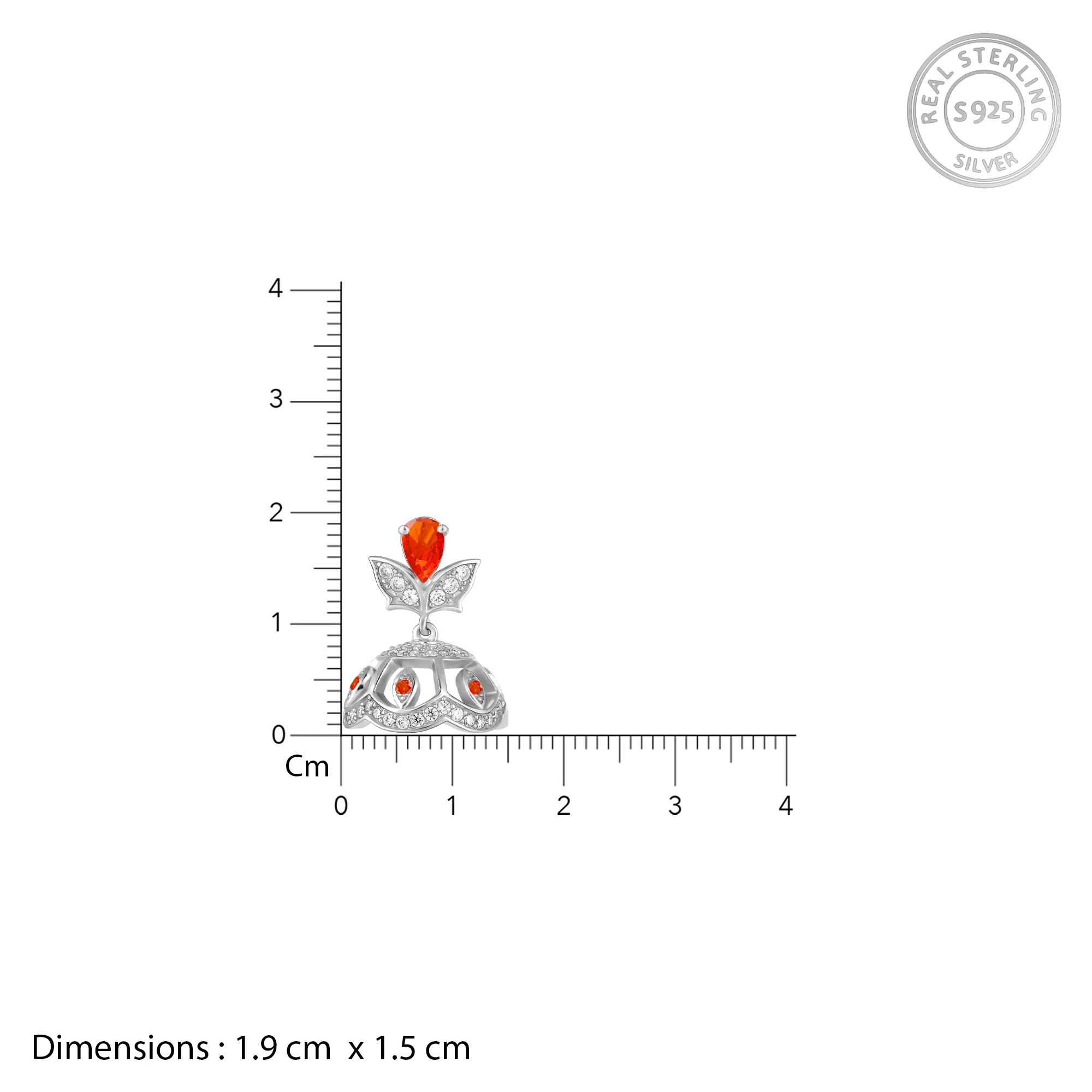 Silver Aphrodite Jhumki - Image 4
