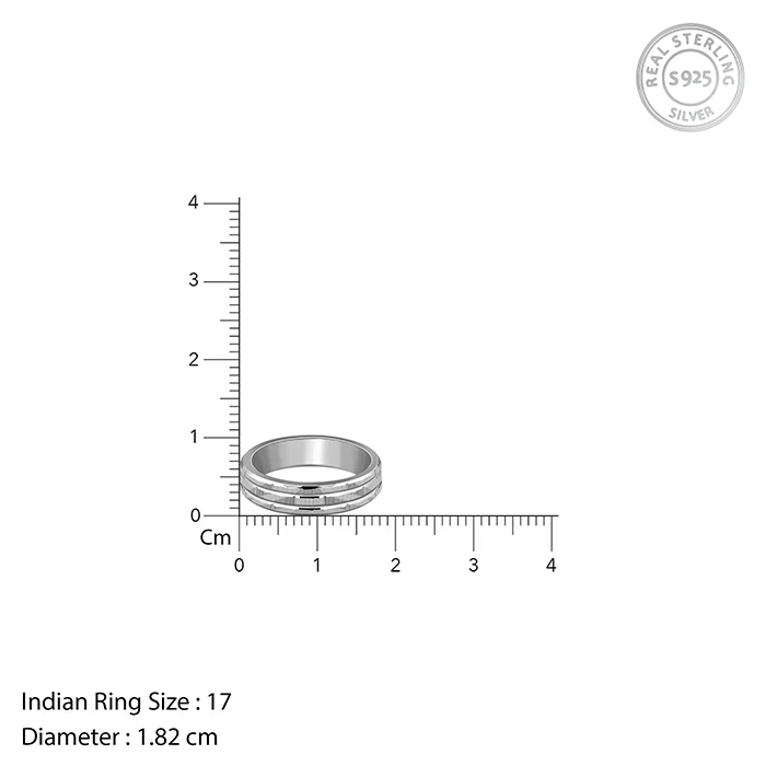 Silver Architect Band For Him (Size 17) - Image 4