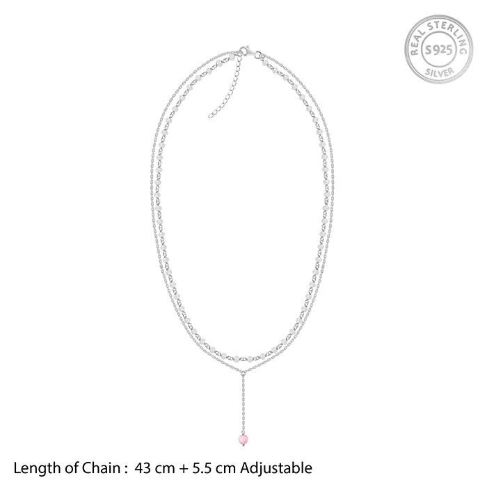 Silver Aria Layered Necklace - Image 4