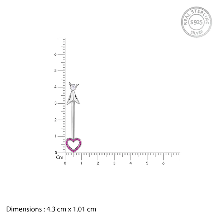 Silver Arrow of Love Necklace - Image 4