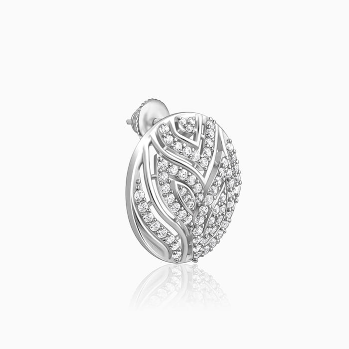 Silver Art Nouveau Earrings - Image 4