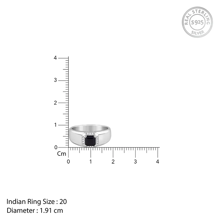 Silver Asphalt Ring For Him - Image 6