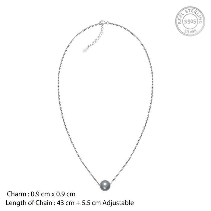 Silver Aurora Pearl Necklace - Image 4