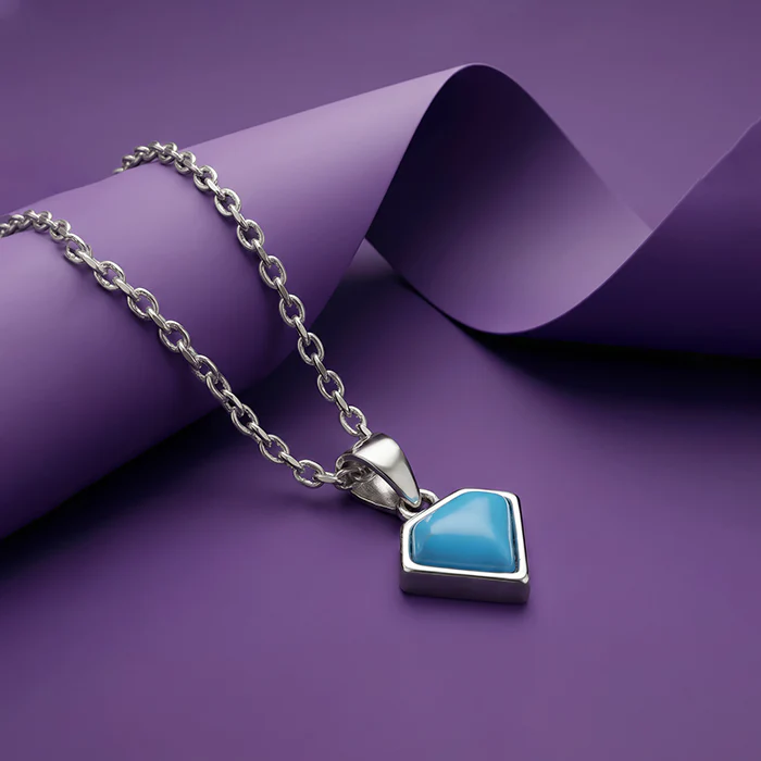 Silver Azure Muse Pendant With Link Chain - Image 2
