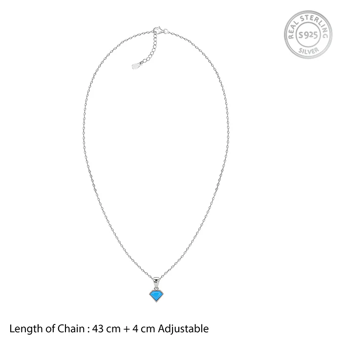 Silver Azure Muse Pendant With Link Chain - Image 5