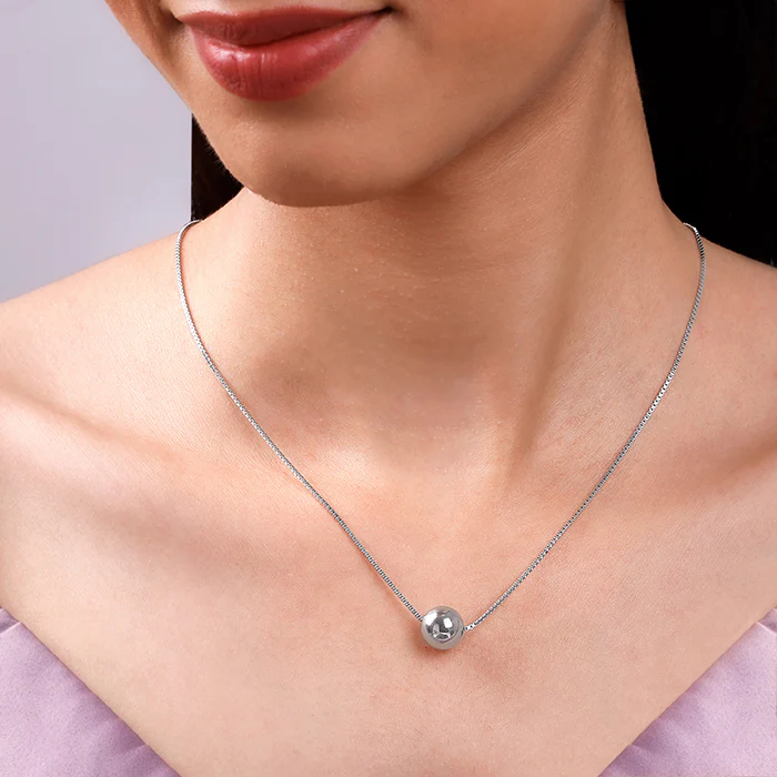 Silver Ballsy Necklace - Image 3
