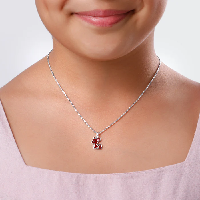 Silver Bamby Kids Pendant with Link Chain - Image 3