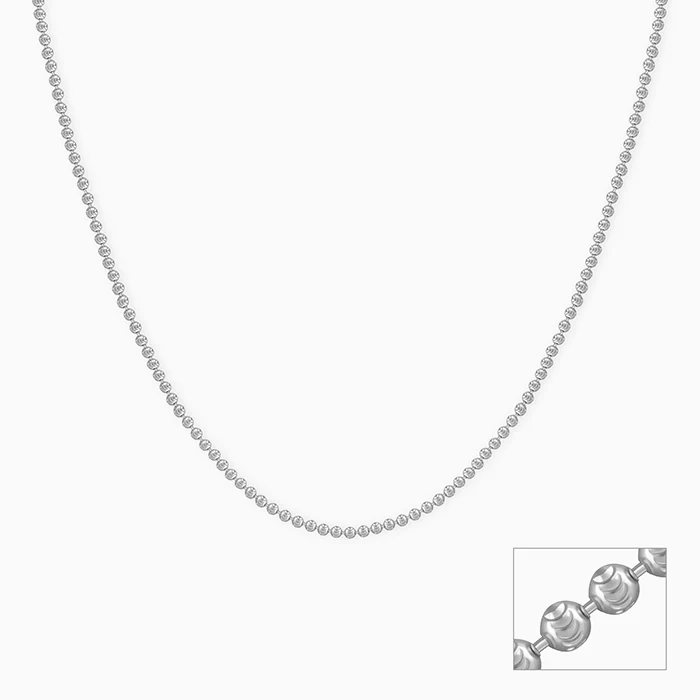 Silver Beaded Kids Chain