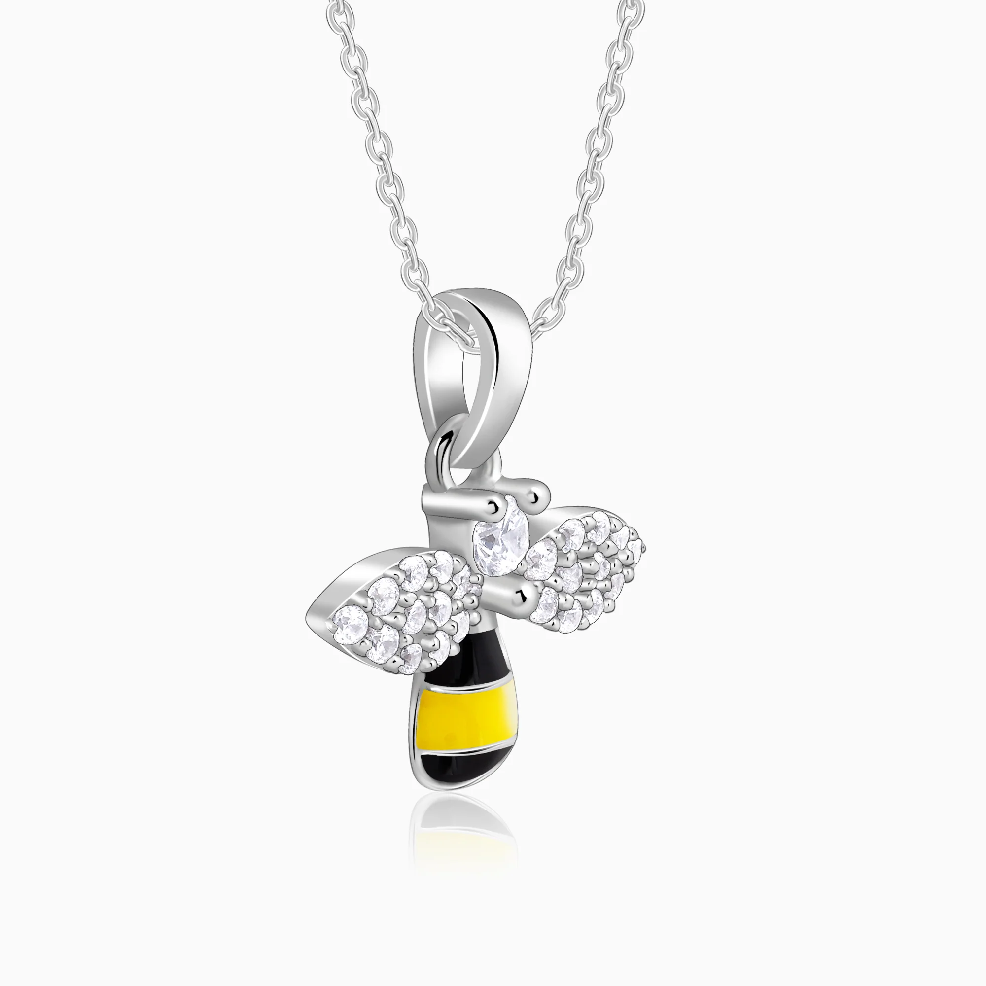 Silver Bee Kids Pendant With Link Chain - Image 4