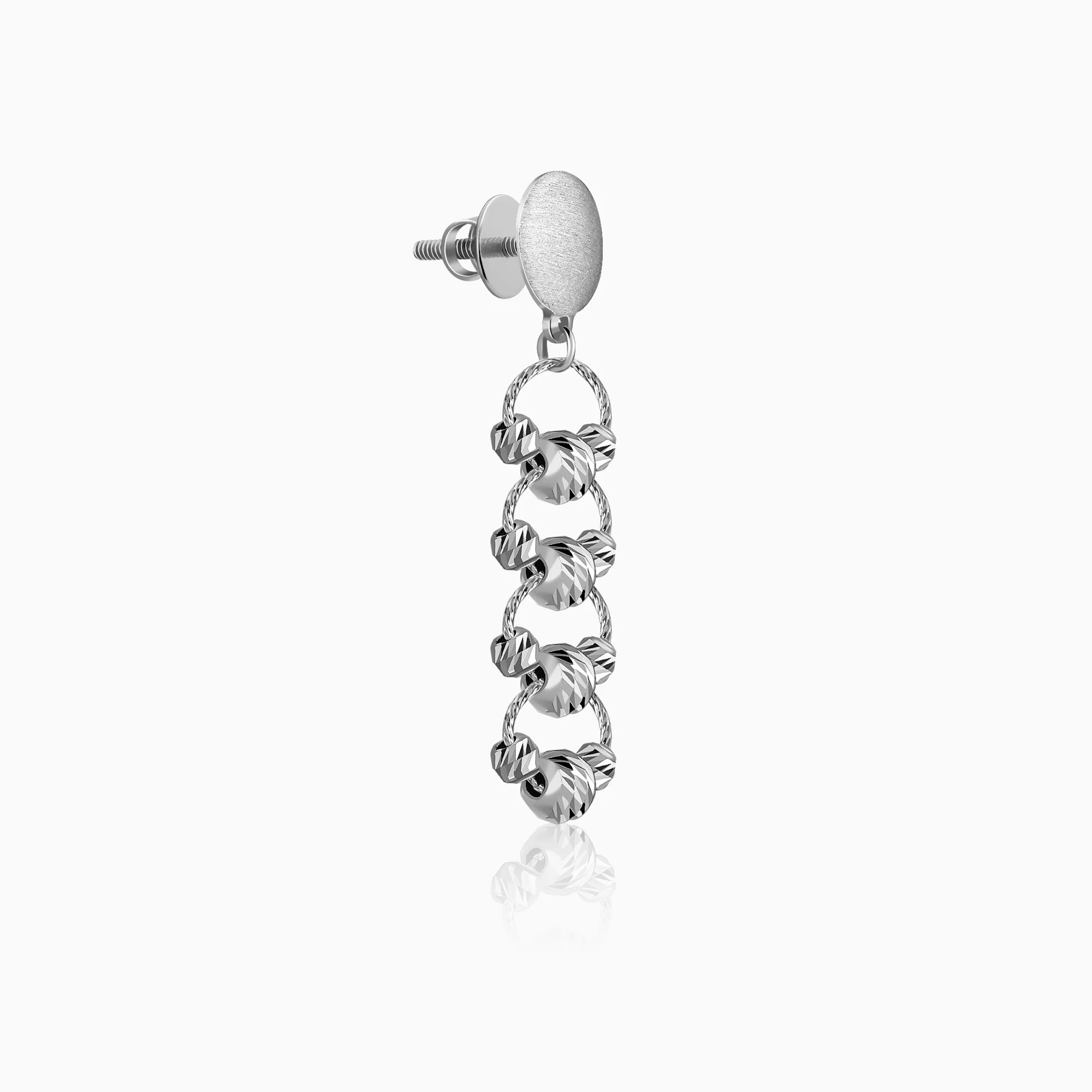 Silver Bejeweled Earrings - Image 4