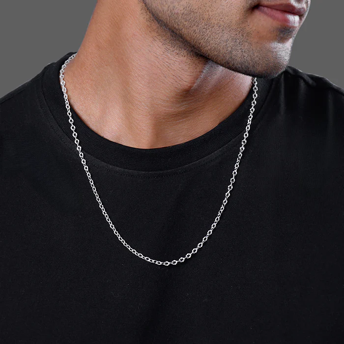 Silver Belcher Chain For Him - Image 3