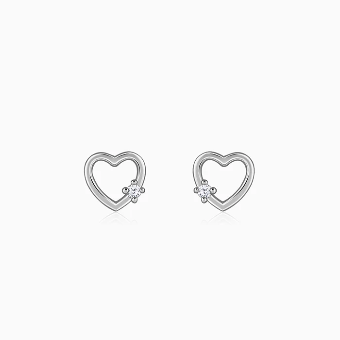 Silver Beloved Stud Earrings
