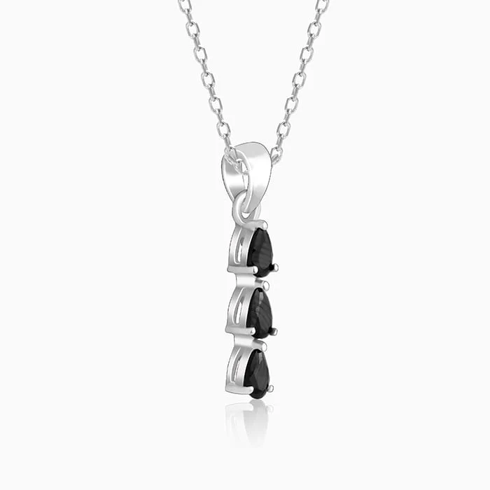 Silver Black Axis Pendant With Link Chain - Image 4