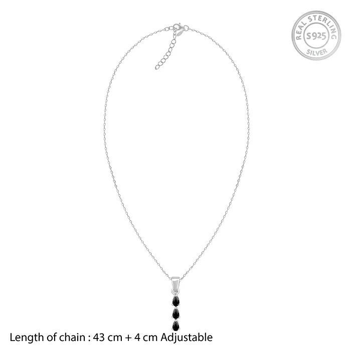 Silver Black Axis Pendant With Link Chain - Image 6