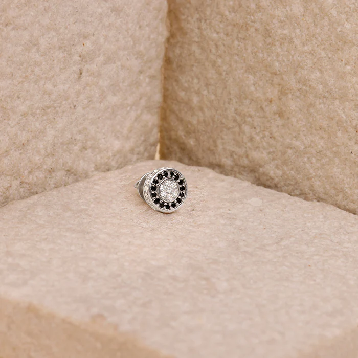 Silver Black Ice Stud For Him - Image 3