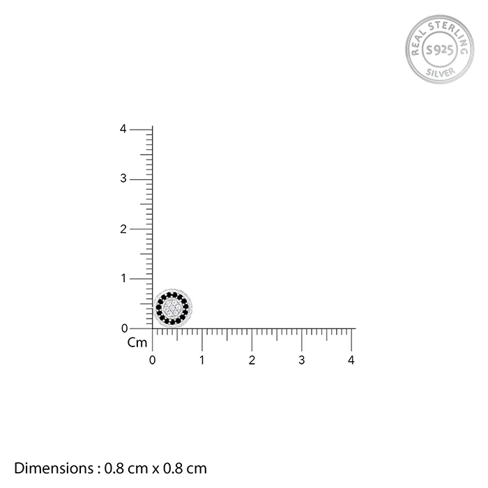 Silver Black Ice Stud For Him - Image 6