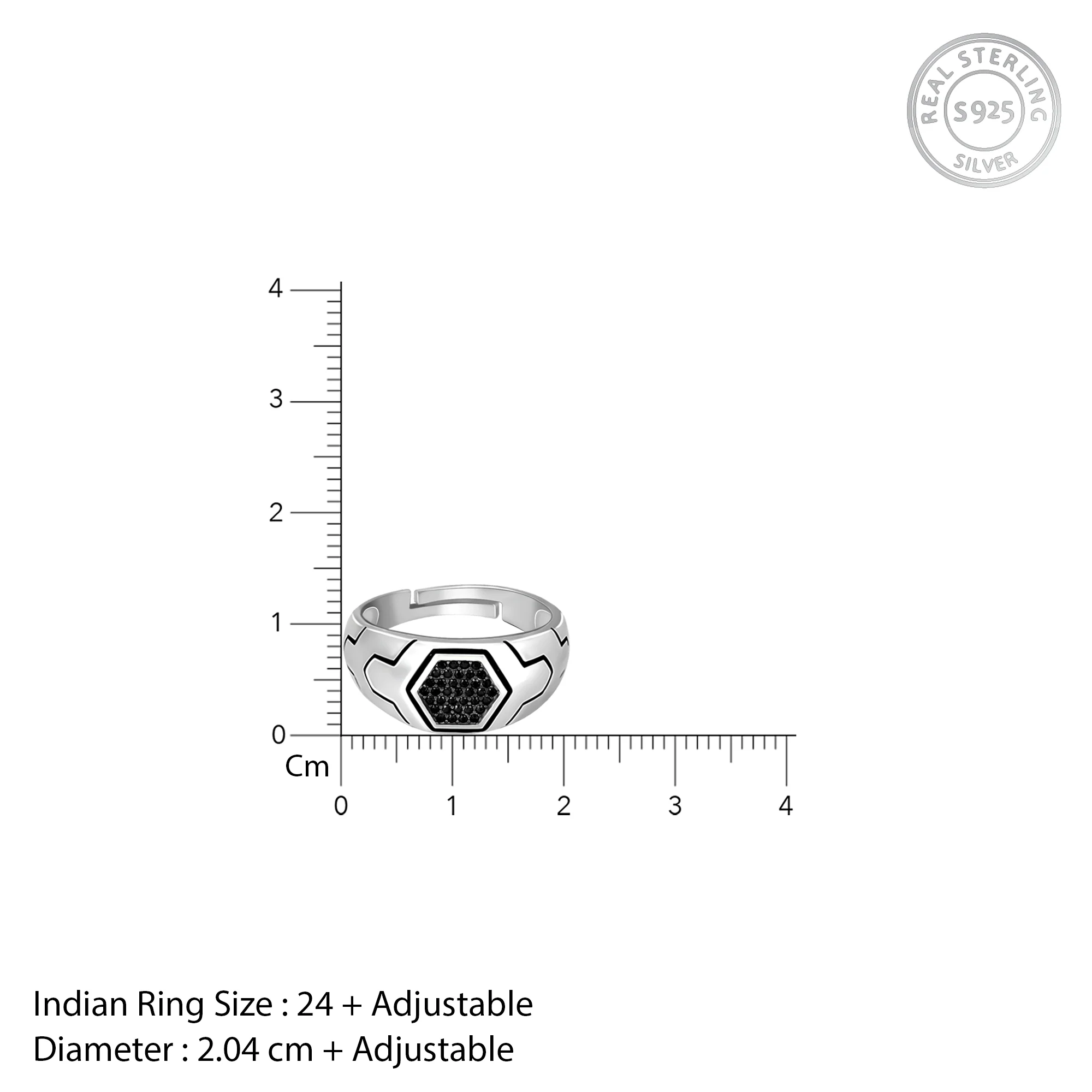 Silver Black is King Ring For Him - Image 8