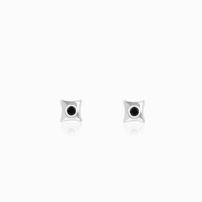 Silver Black Starburst Stud For Him - Image 2