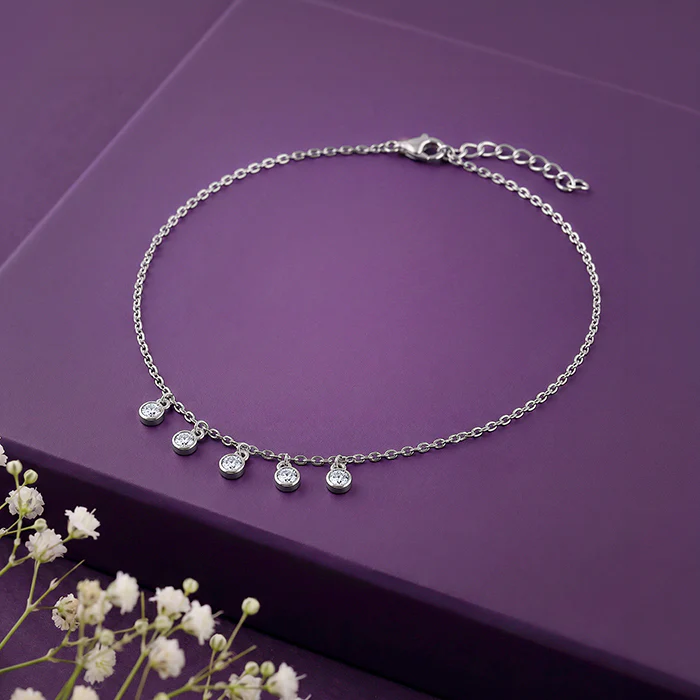 Silver Blanche Anklet - Image 2