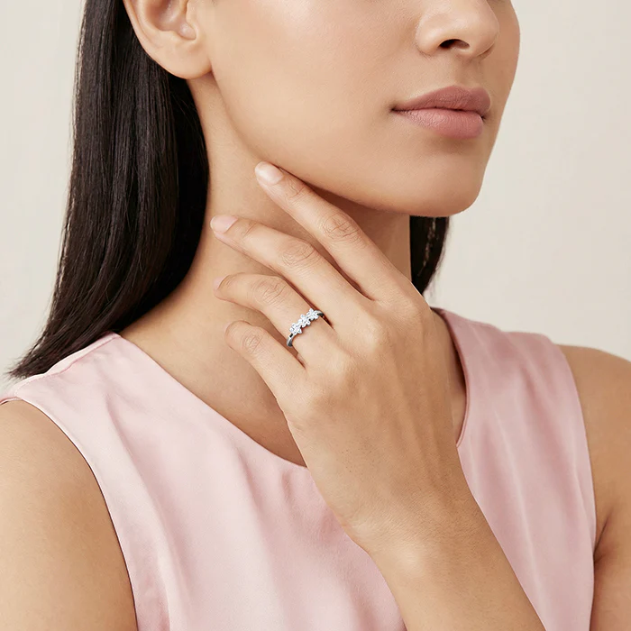 Silver Bloom Cascade Ring - Image 3