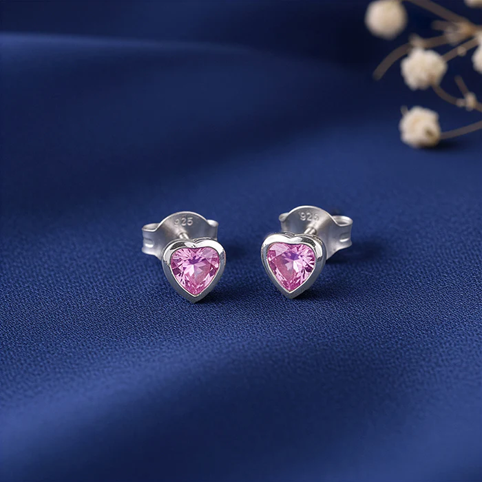 Silver Blush Beat Studs - Image 2