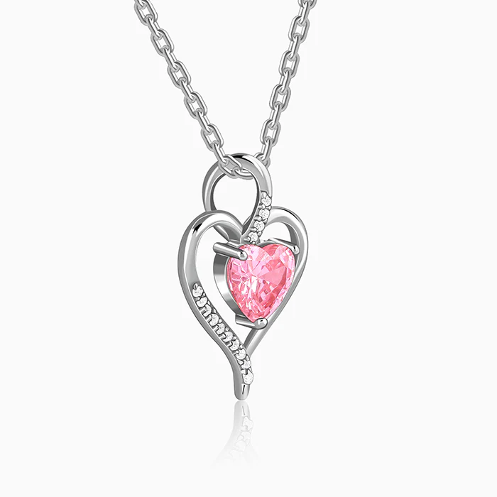 Silver Blush Embrace Pendant With Link Chain - Image 4
