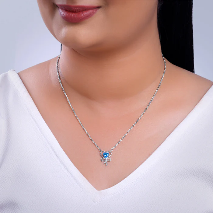 Silver Bonded Hearts Necklace - Image 3