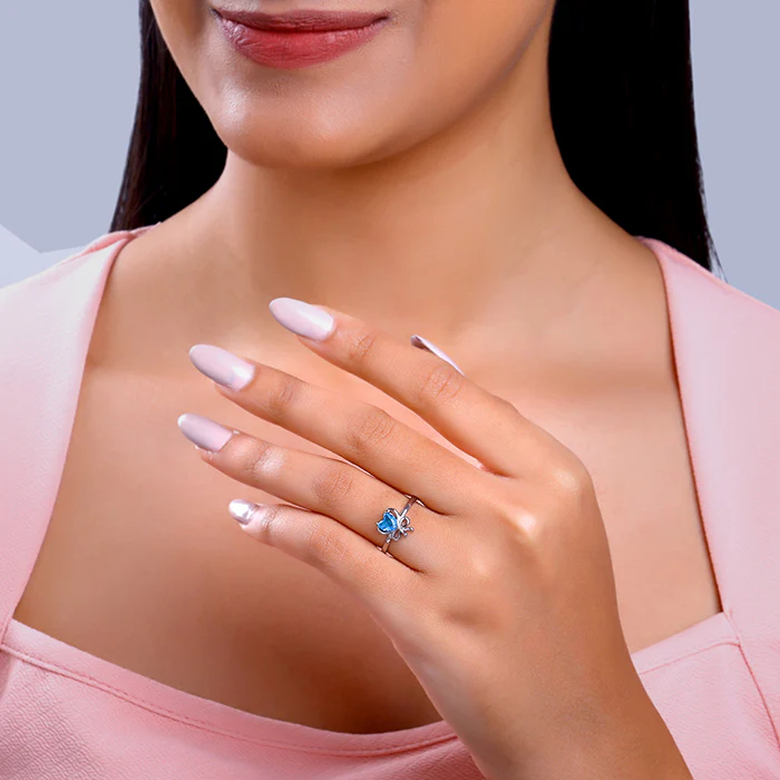 Silver Bonded Hearts Ring - Image 3