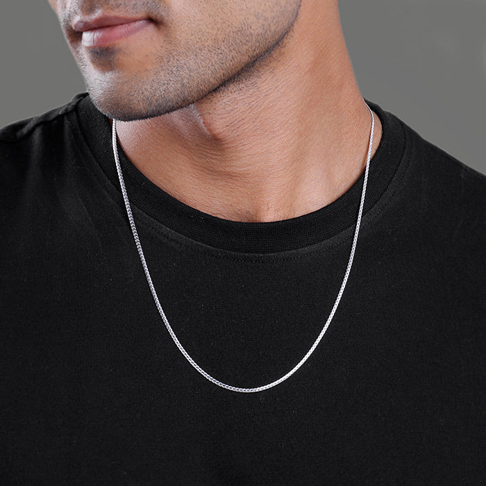 Silver Box Chain For Him - Image 3