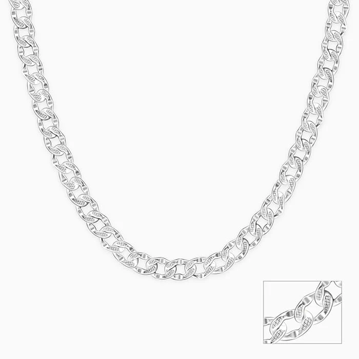 Silver Bravura Chain for Him - Image 2