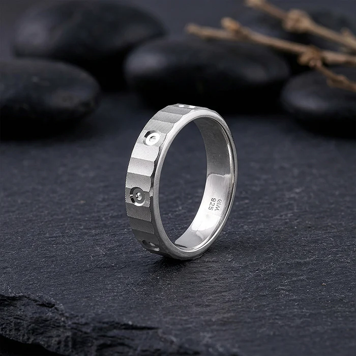 Silver Cadence Ring For Him - Image 2
