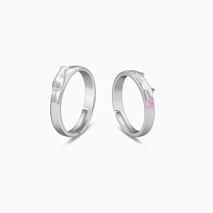 Silver Cat Parents Couple Bands - Image 4