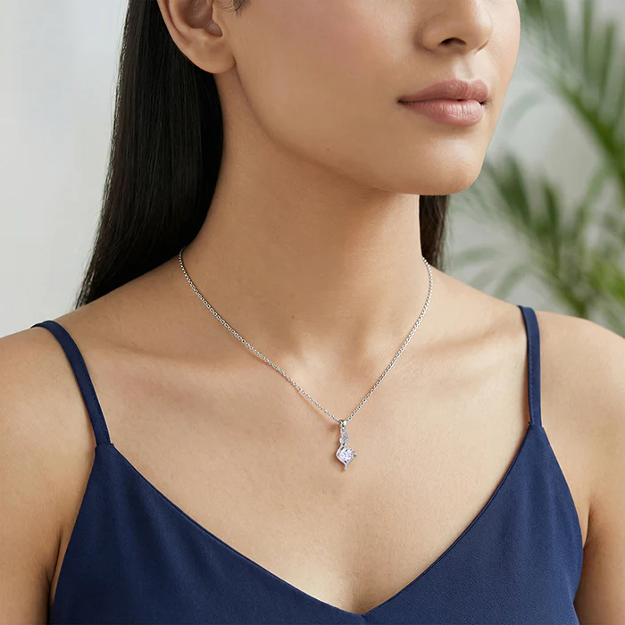 Silver Celestial Fawn Pendant With Link Chain - Image 3