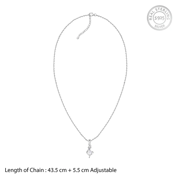 Silver Celestial Fawn Pendant With Link Chain - Image 5