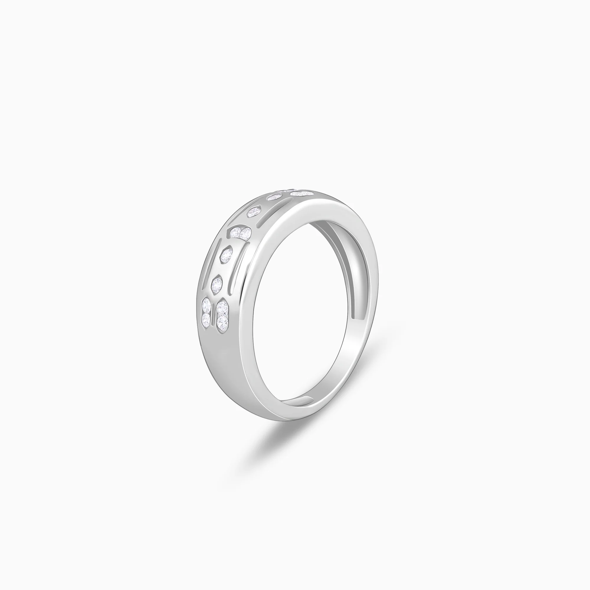 Silver Celestial Grid Ring For Him - Image 4