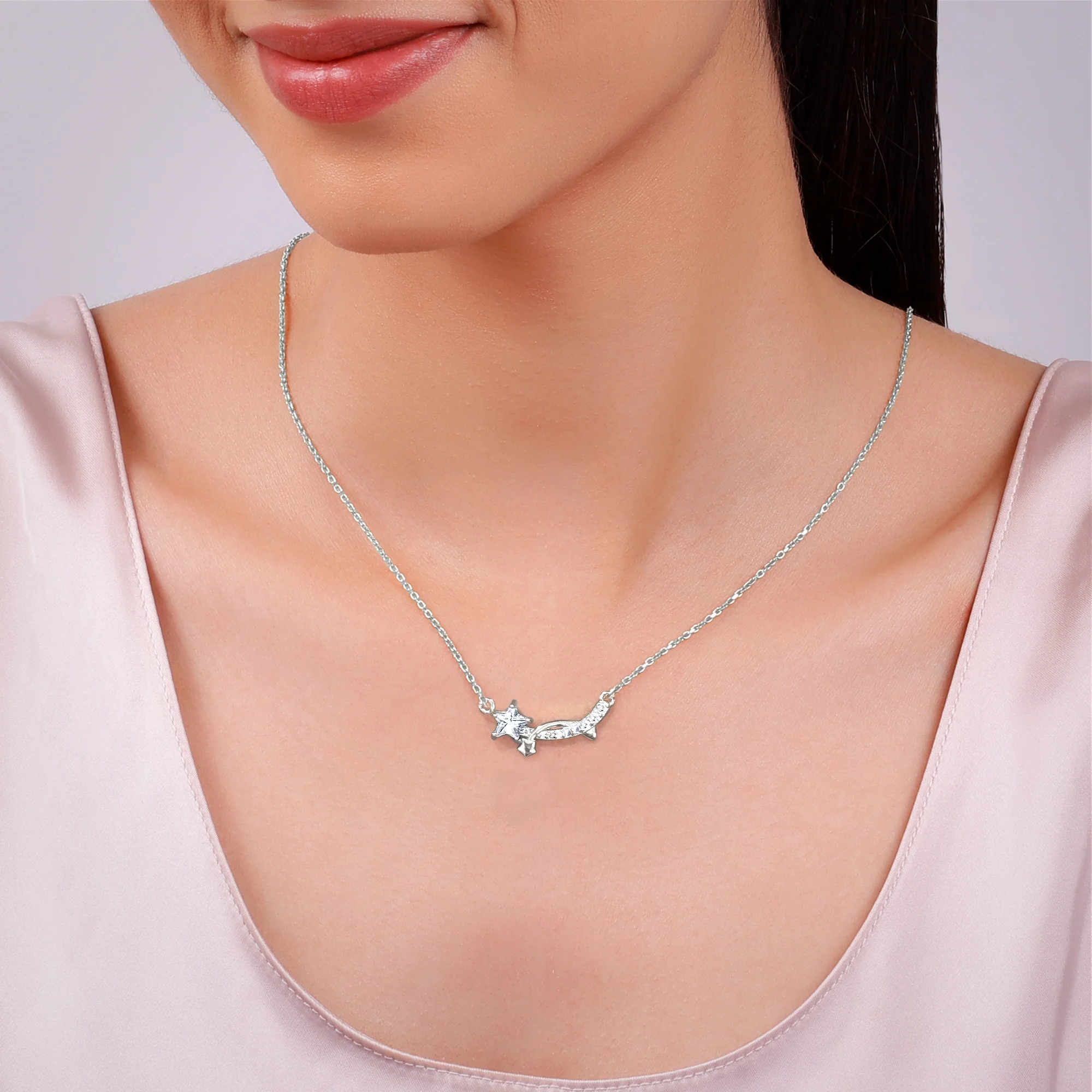 Silver Celestial Star Necklace - Image 3