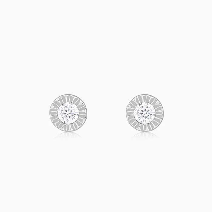 Silver Chakra Shield Stud For Him - Image 3