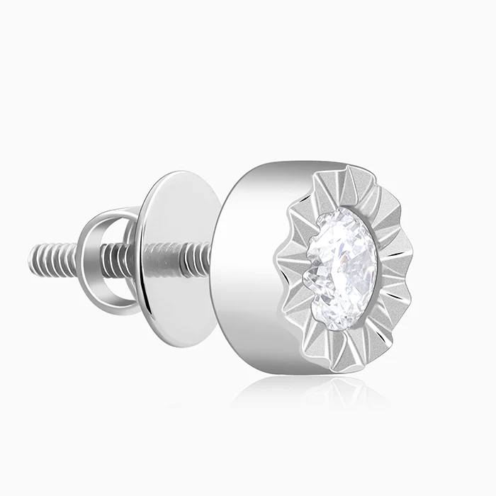Silver Chakra Shield Stud For Him - Image 5