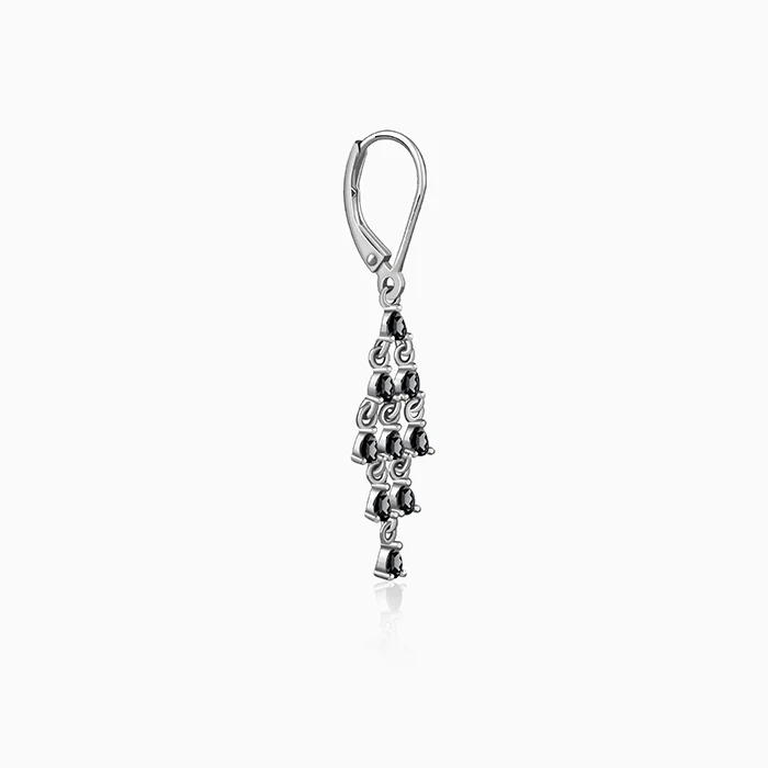 Silver Chandelier Dangler Earrings - Image 4
