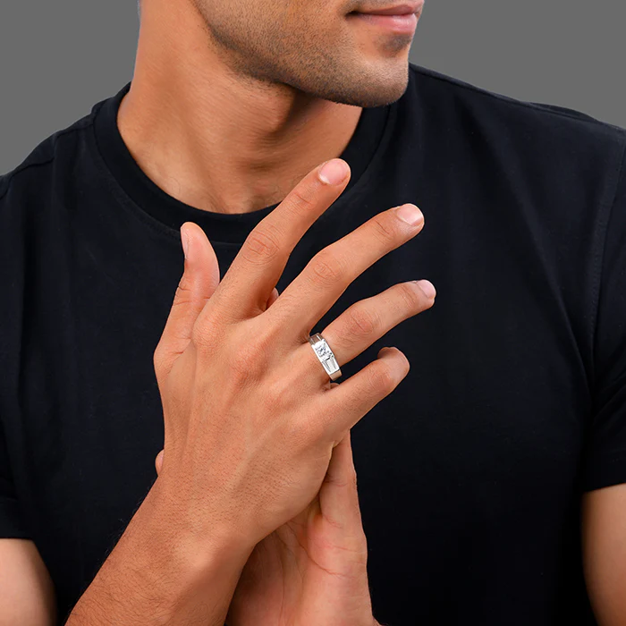Silver Charm Away Ring For Him - Image 3
